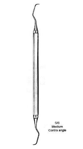 Curettes. 5/6 , Contra Angle, Medium