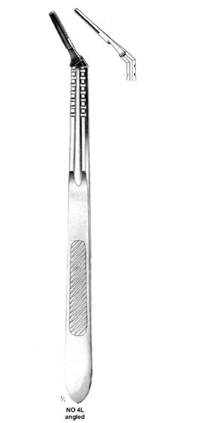 Scalpel Handles. Angled, #4L